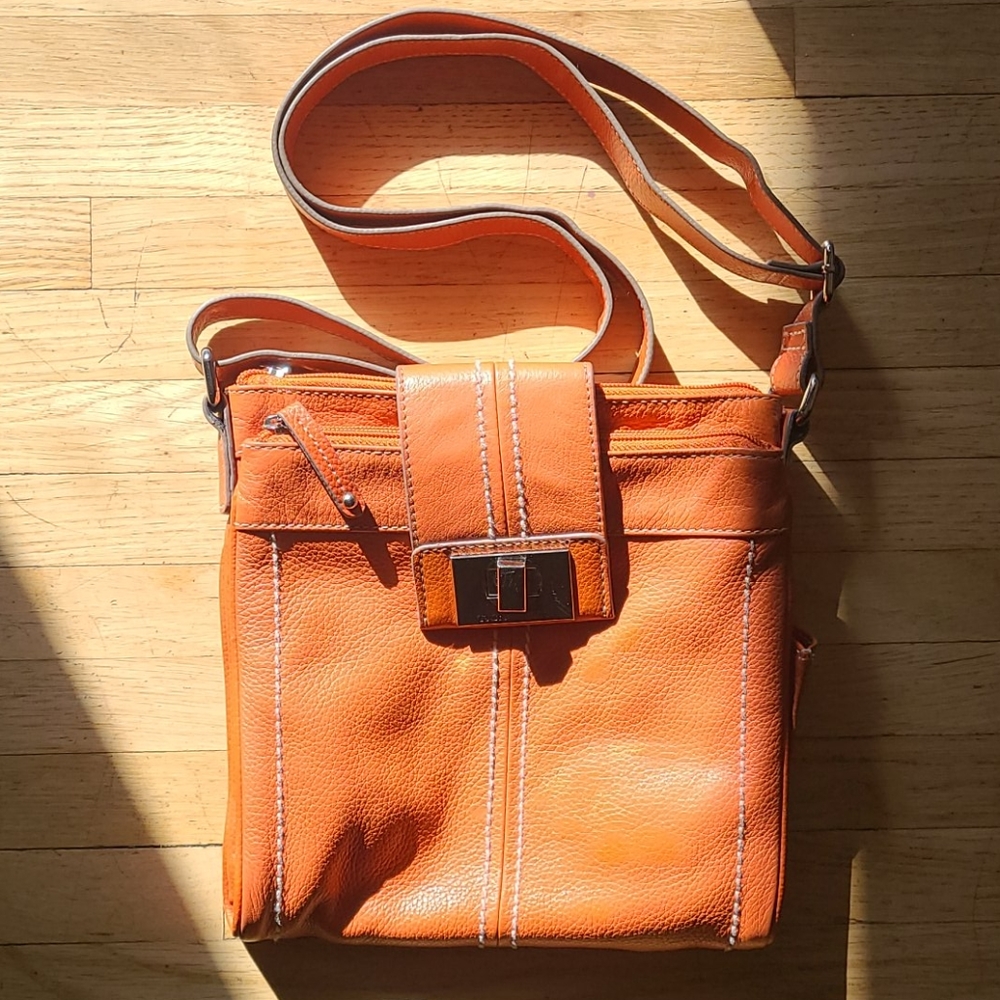 SOLD!! Tignanello crossbody bag leather